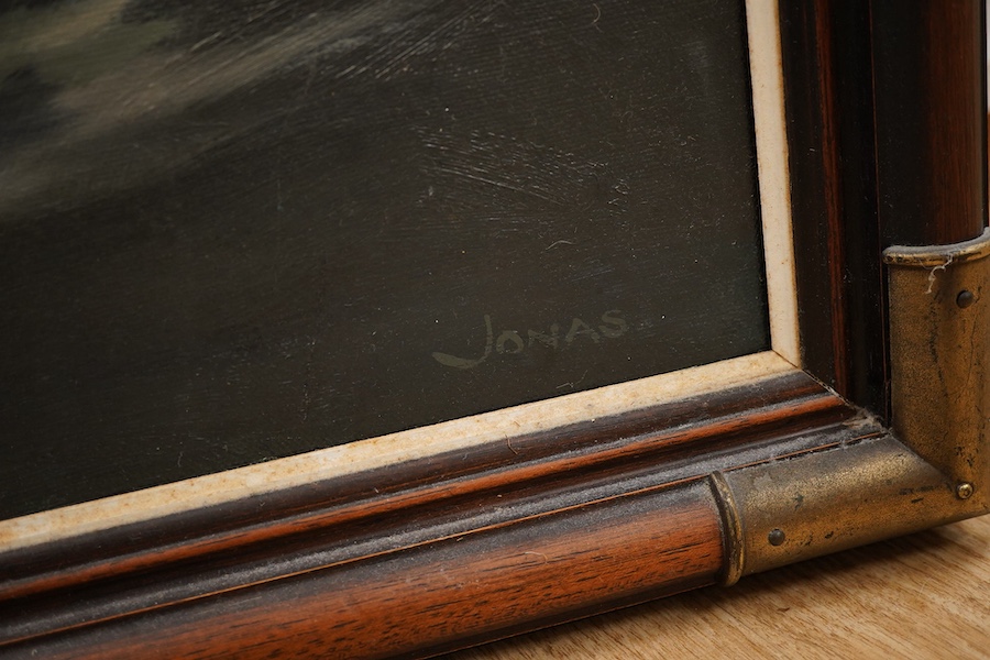 Johnny Jonas, Clipper (series), signed, oil on canvas, 78 x 78cm